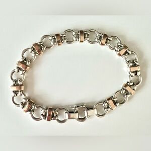 Bracelet in 950 Sterling Silver & 18K Gold